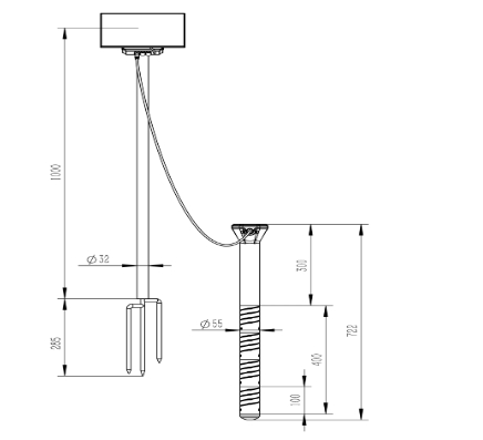 Multi layer soil moisture monitoring station