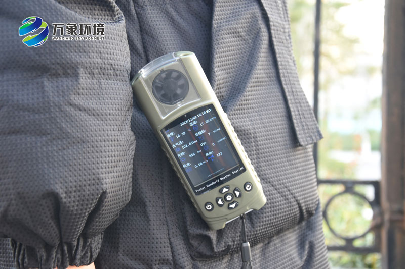 Pocket handheld weather meter wearable